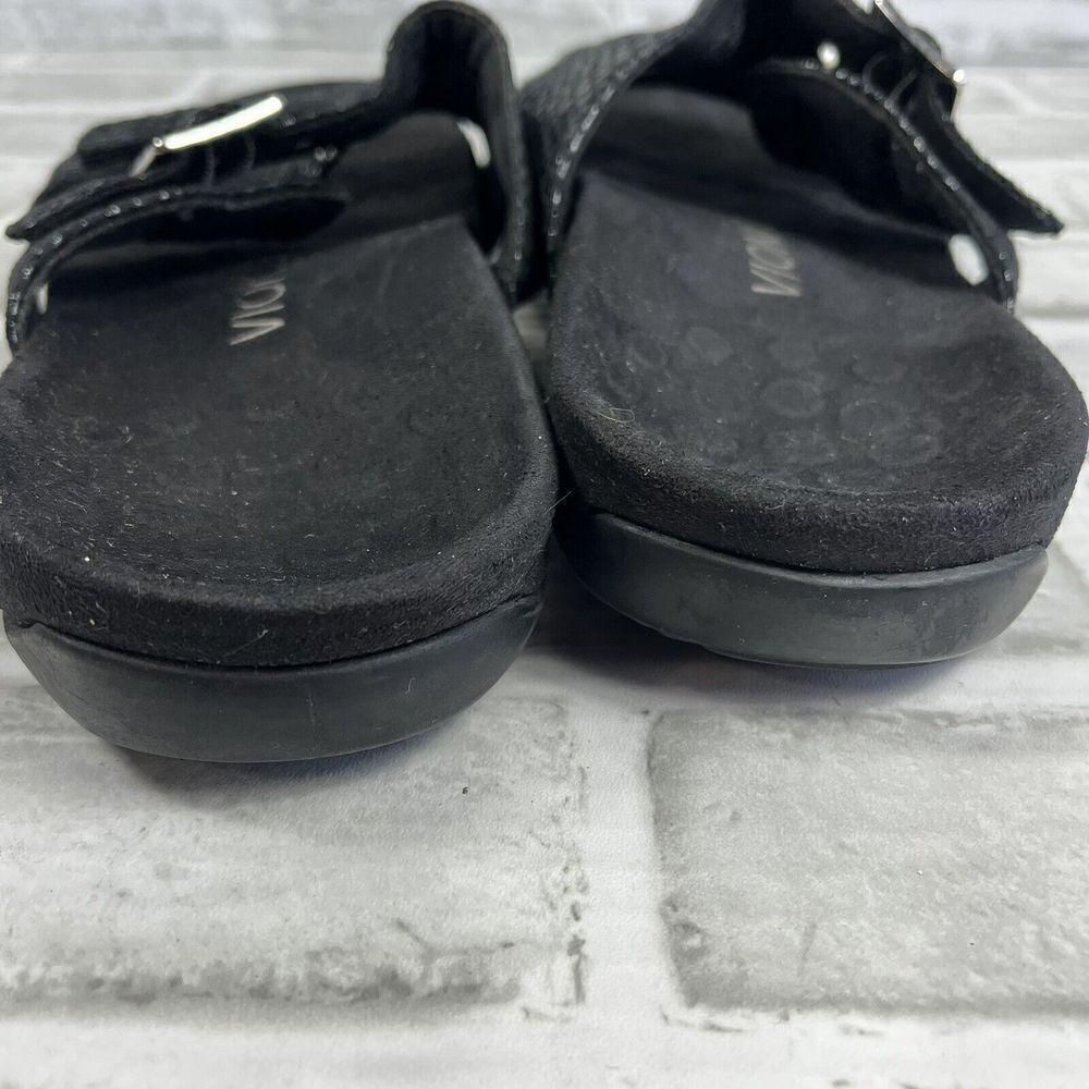 Vionic Skylar Orthaheel Women's Size 7 Black Slide Buckle Comfort Sandals - Picture 9 of 12